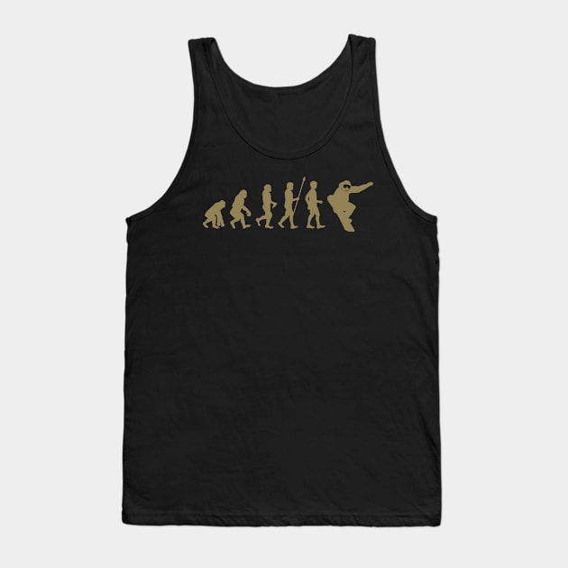 Snowboarder evolution gift idea Tank Top by HBfunshirts